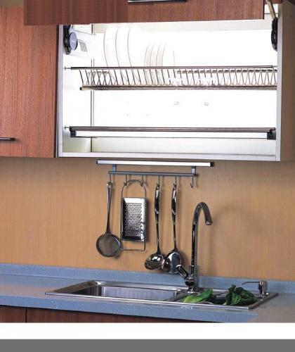 Giá bát inox nan cho tủ trên