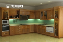 Tủ bếp gỗ tự nhiên - TN04