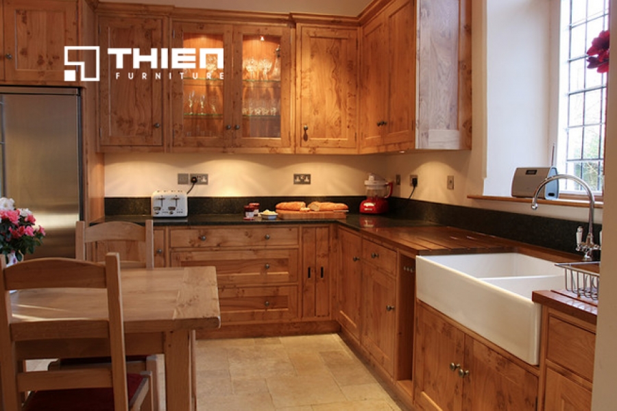 Tủ bếp gỗ sồi - S05