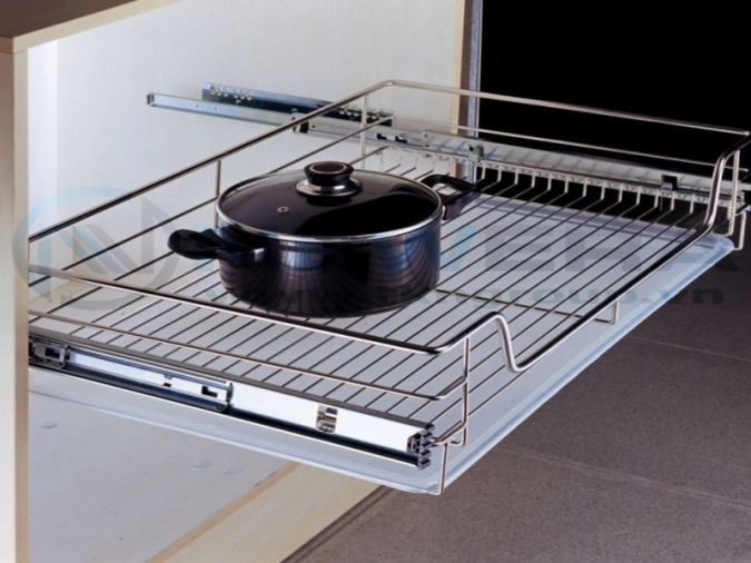 Giá xoong nồi INOX nan, cánh mở