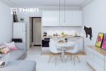 Thiết kế tủ bếp chữ I cho căn hộ 70m2