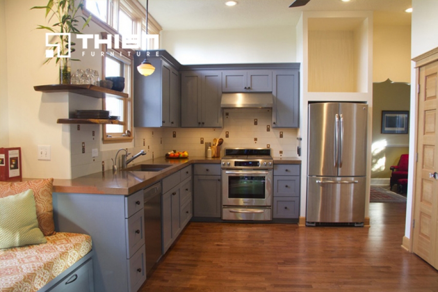 Tủ bếp gỗ sồi - S09