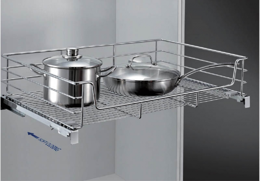 Giá xoong nồi inox nan gắn cánh