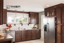 Tủ bếp gỗ sồi - S06